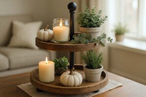 2 tier tray decor