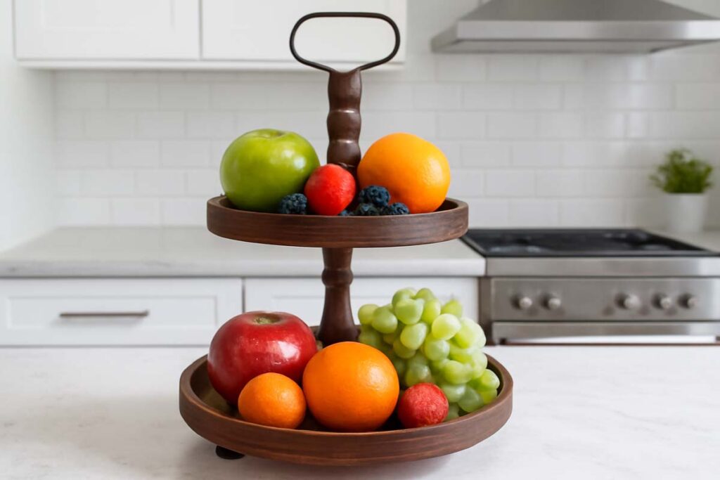 Farmhouse Wooden 2 Tier Serving Tray