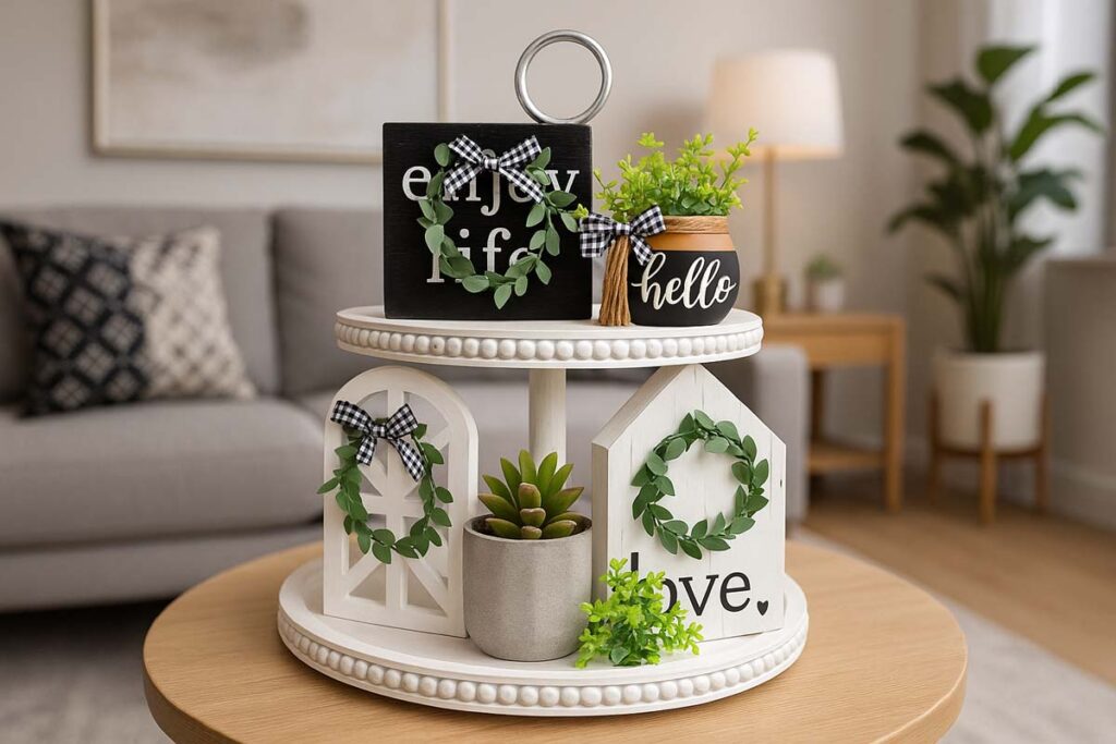 GENMOUS & CO 2 Tiered Tray Stand