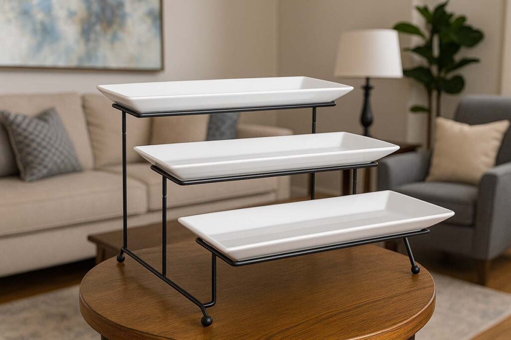 MALACASA 3 Tier Serving Tray Stand
