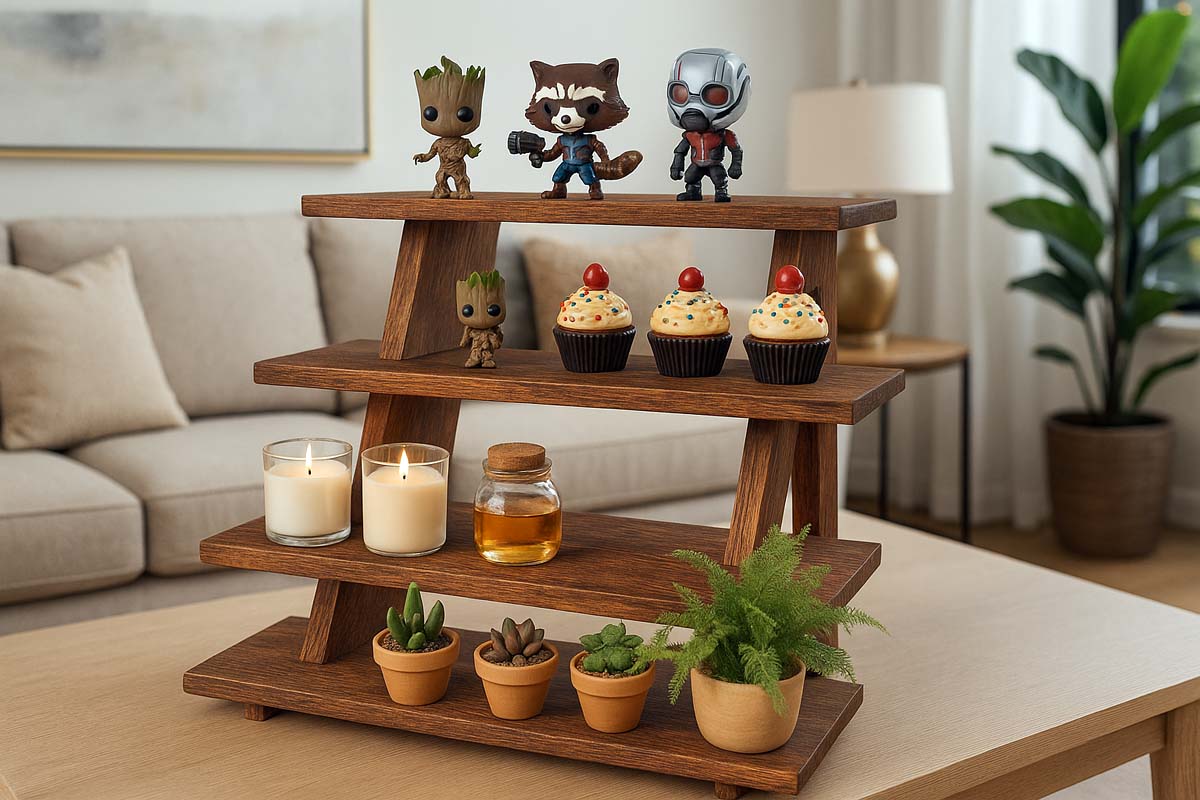 Manspdier Wooden Display Stand