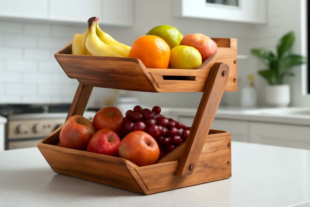 NAGAWOOD 2 Tier Serving Tray