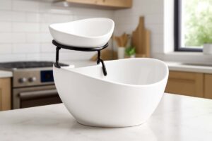 YHOSSEUN 2 Tier Ceramic Serving Tray