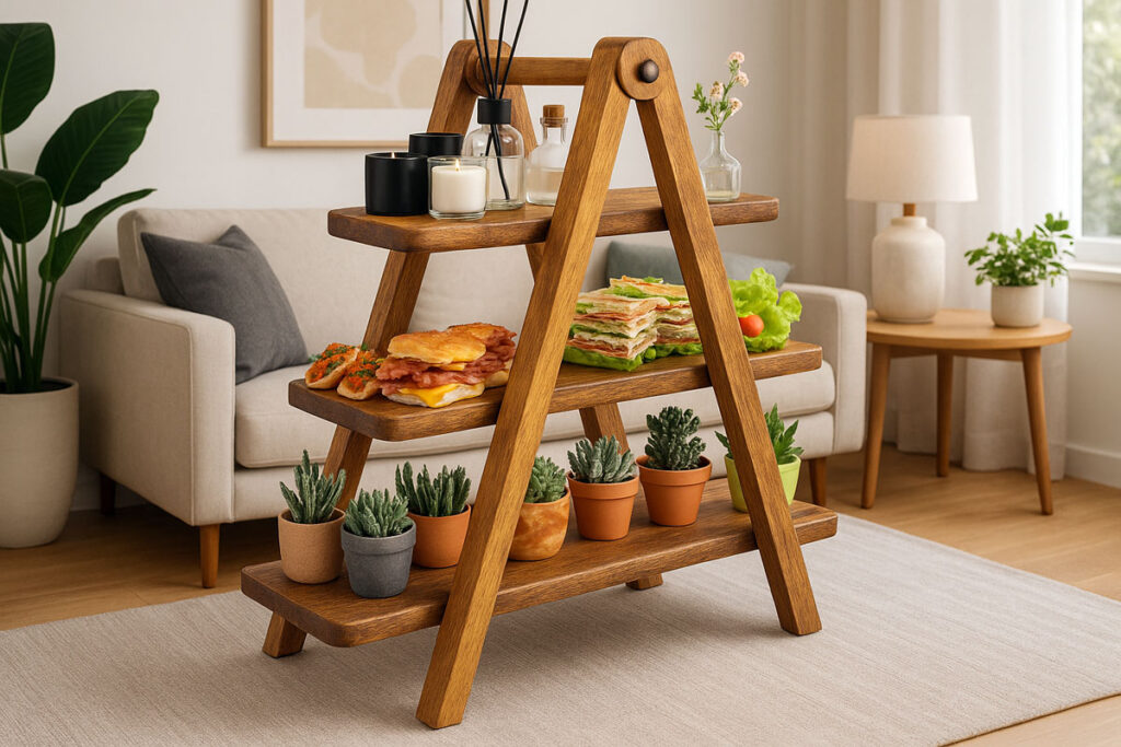tiered tray stand