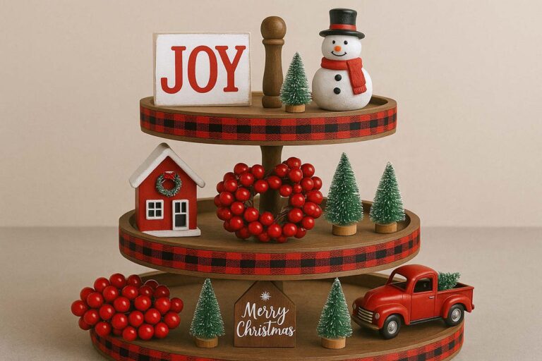 3 Tier Tray Christmas Decor Ideas