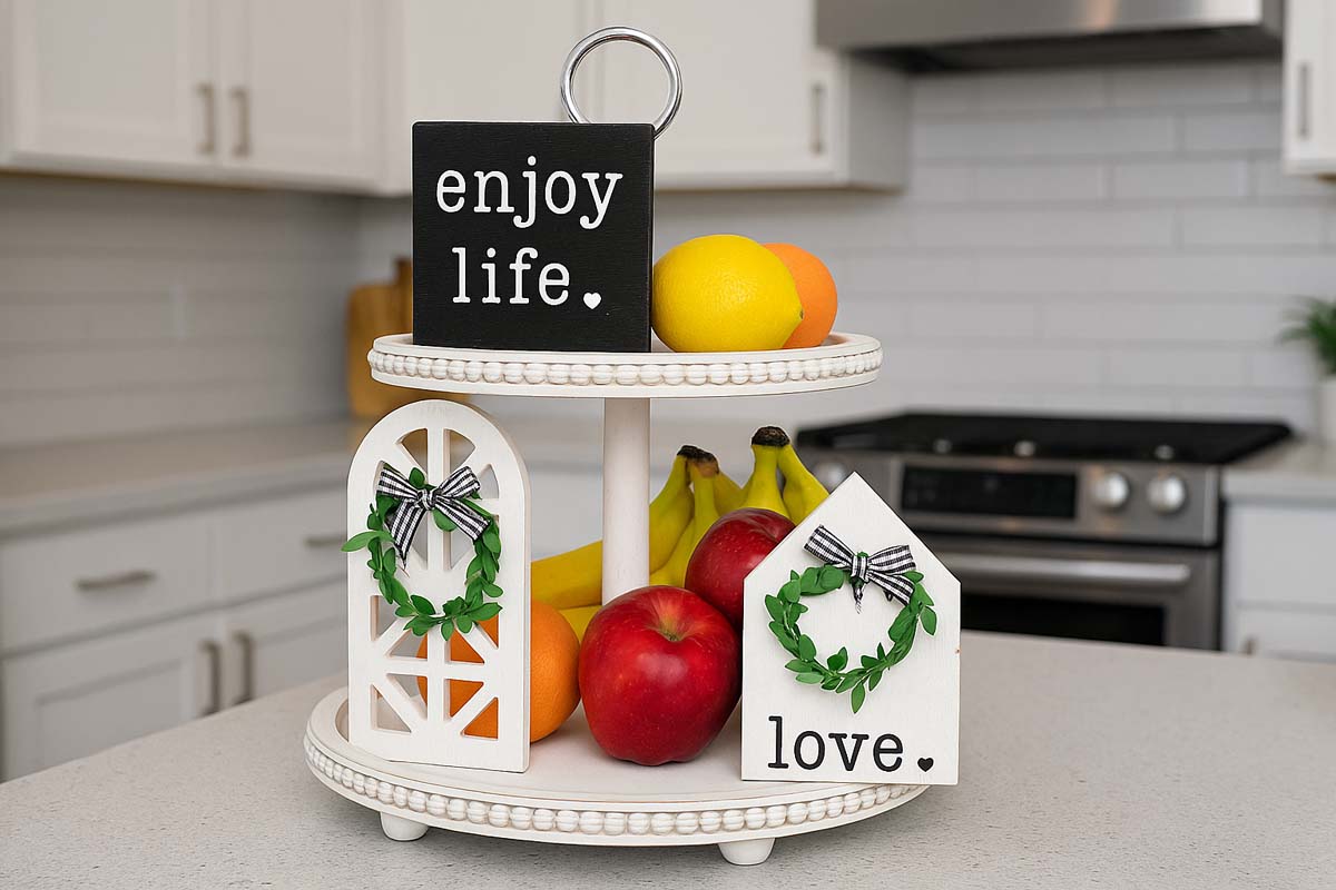 GENMOUS & CO 2 Tiered Tray Stand