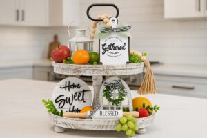Houmury Two Tier Tray Stand