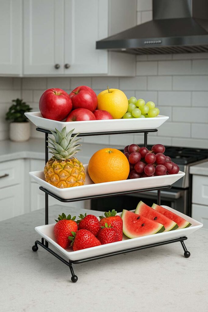 MALACASA 3 Tier Serving Tray Design and Styling Idea