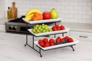 MALACASA 3 Tier Serving Tray Stand