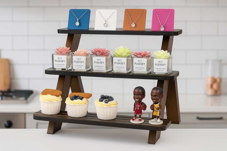 WHEARTED 3 Tier Wooden Display Stand