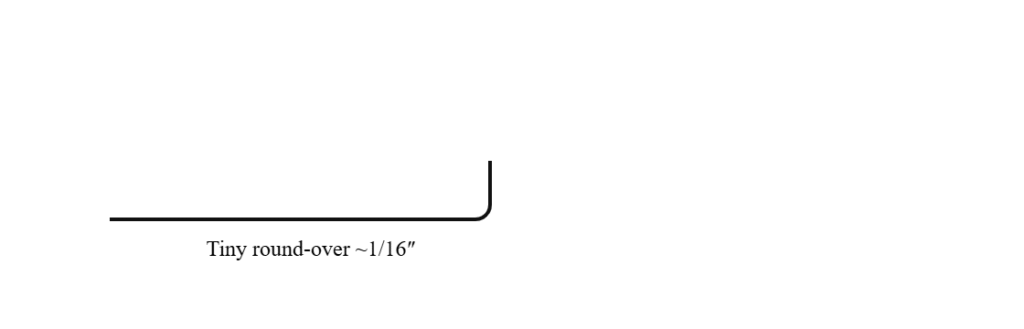 Sanding and easing the tray rim with a small round-over