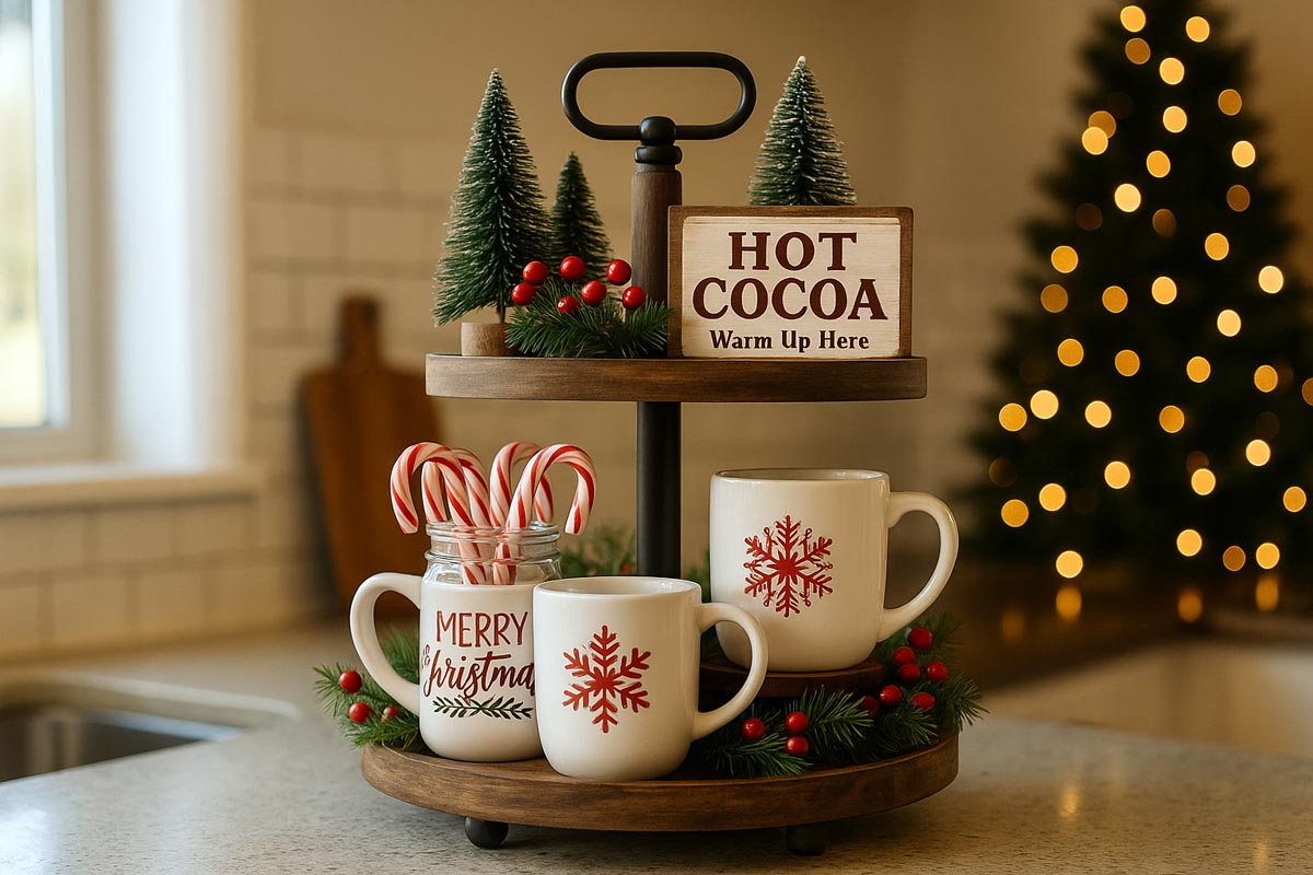 Christmas 2 Tier Tray