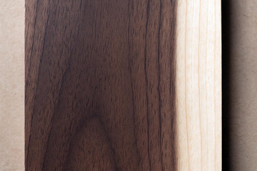 walnut heartwood and sapwood showing natural color contrast