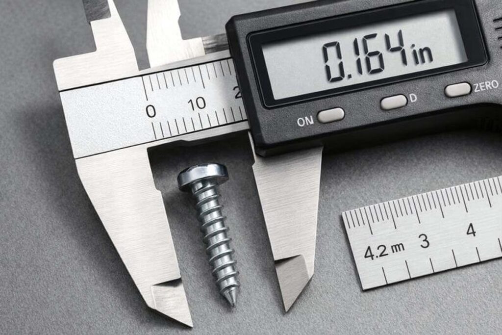 caliper and ruler showing inch and mm measurement