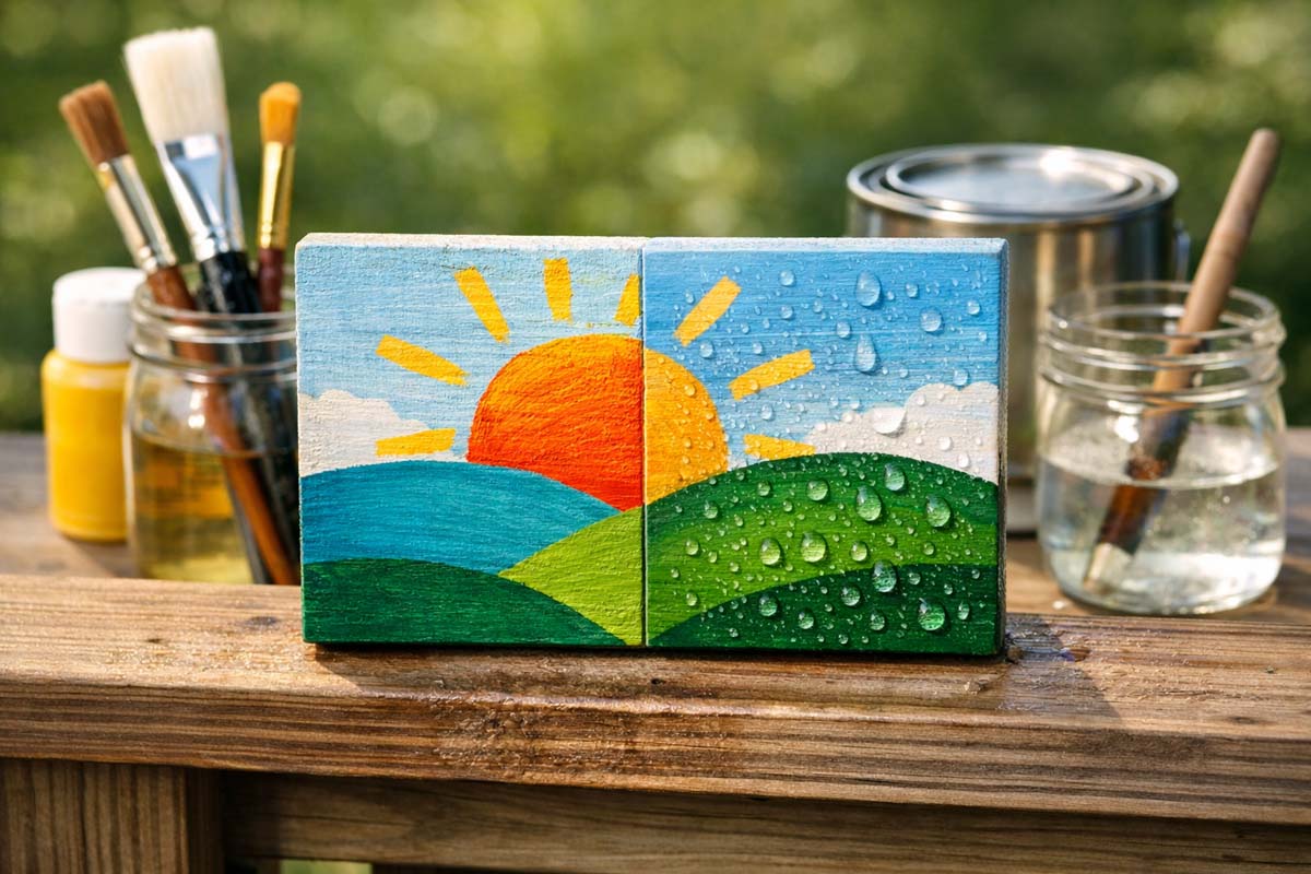 Acrylic Craft Paint on Outdoors