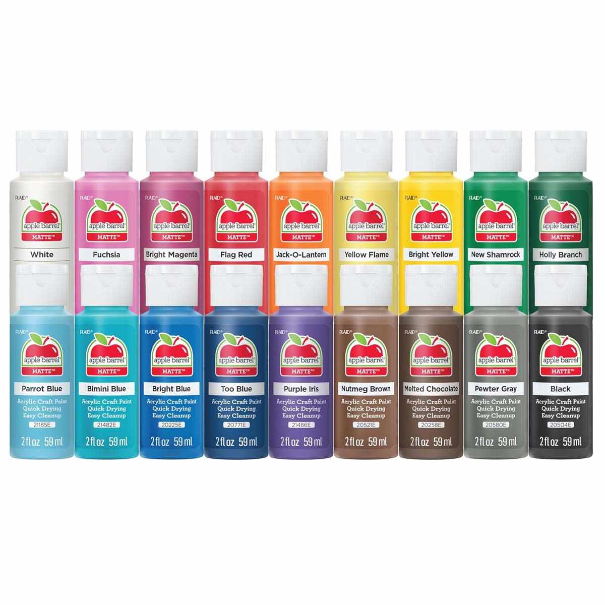 Apple Barrel Acrylic Craft Paint Set 2 fl oz