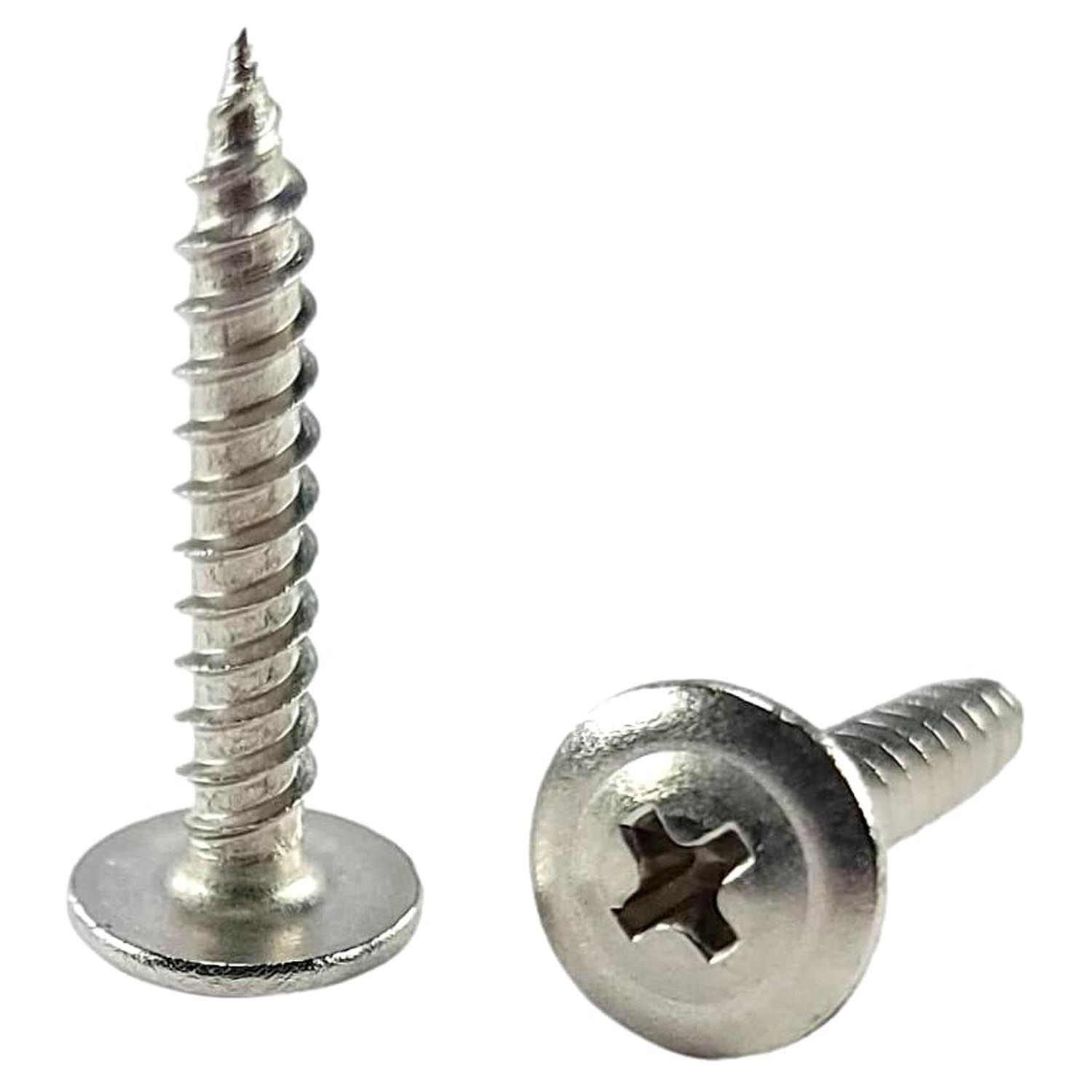 BCP Fasteners 50 Qty #8 x 1″ 304 Stainless Steel Wood Screws