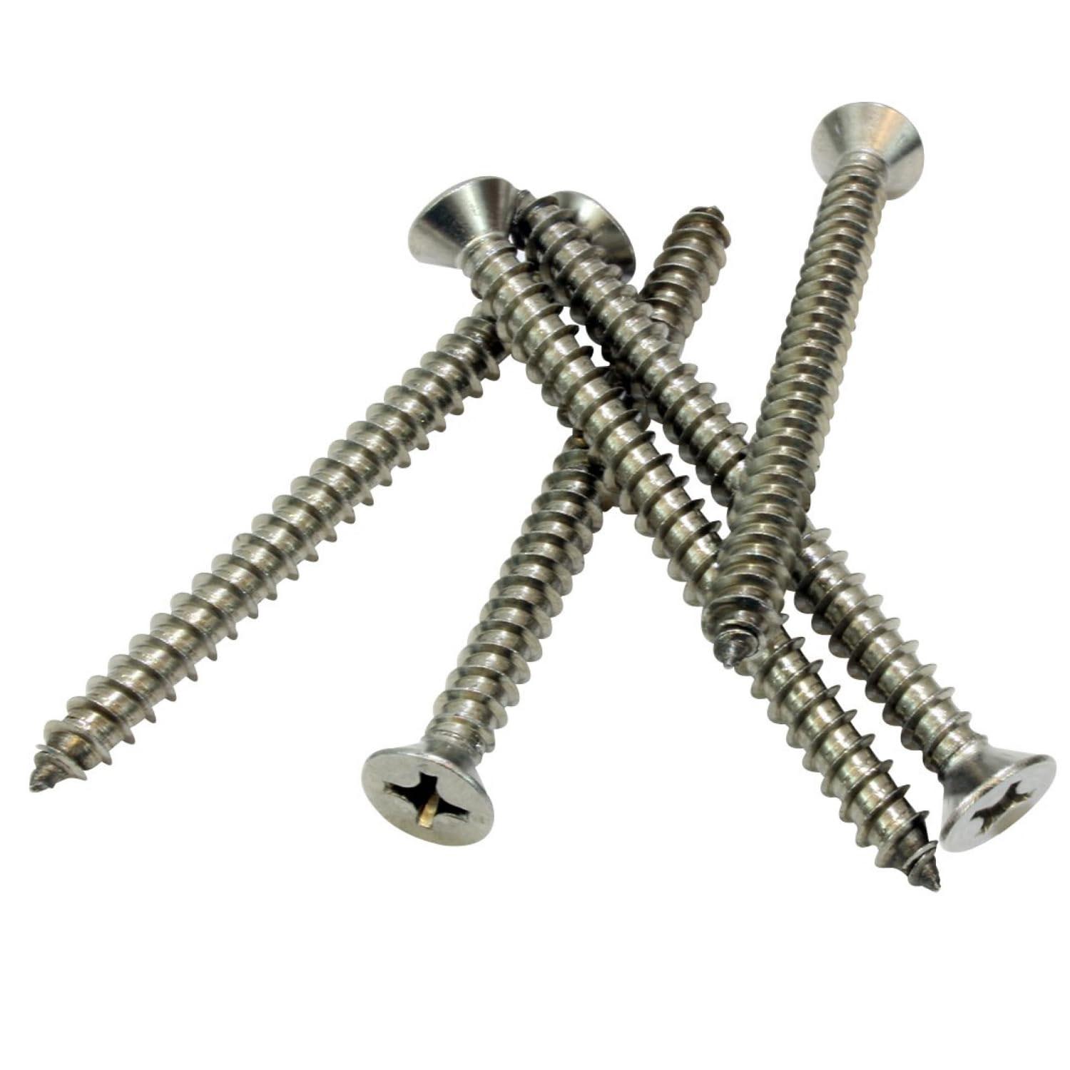 Bolt Dropper 14 X 3 Stainless Steel Flat Head Phillips Wood Screw