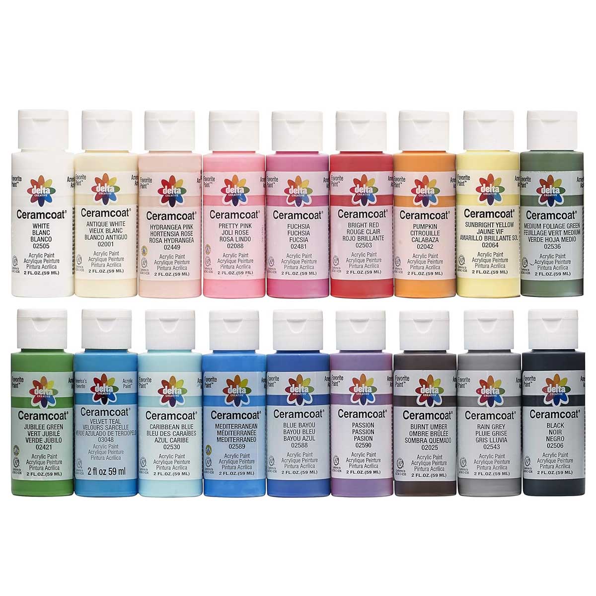 Delta Creative 18 Ceramcoat Acrylic Paint Set
