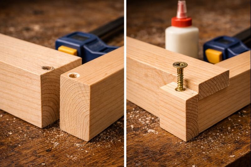 end grain screw compared to cleat long grain hold