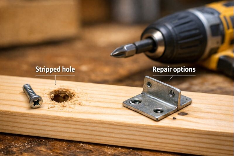 Fix a Stripped Screw Hole in Wood