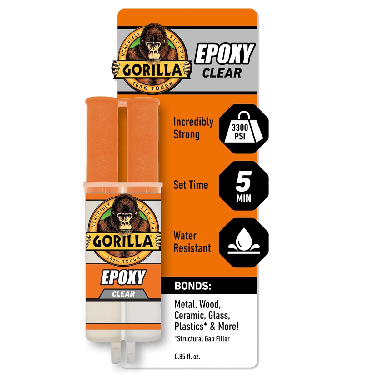 Gorilla 2 Part Epoxy Wood Glue for Furniture repair