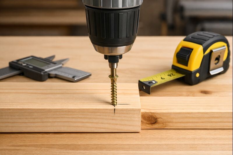How Far Should a Screw Go Into Wood