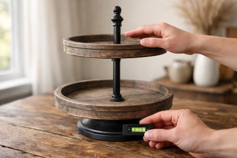 Stop a Tiered Tray Stand From Wobbling