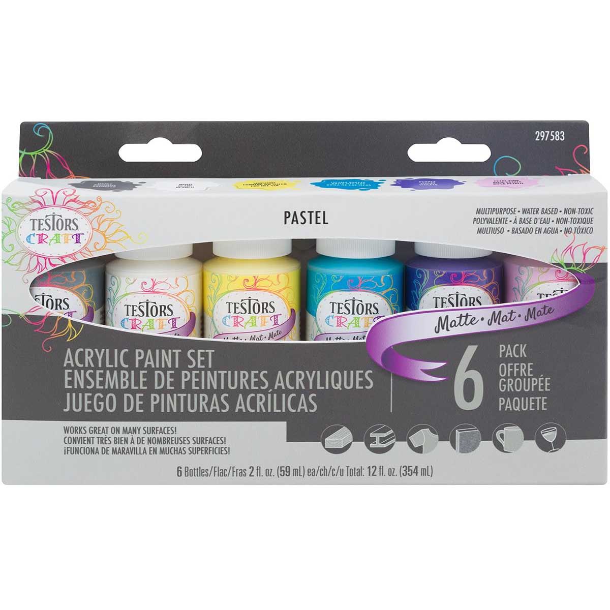 Testors 297583 Craft Acrylic Paint Set