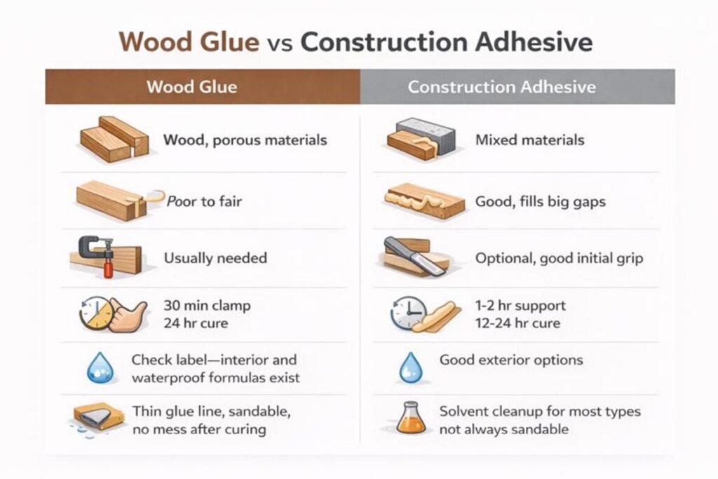 simple chart comparing clamp time gap filling and cleanup