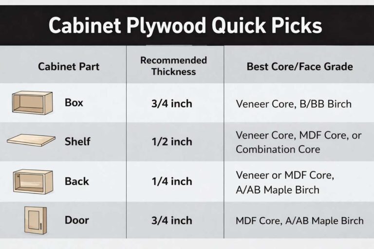 Best Plywood for Cabinets (2026): 8 Picks to Avoid Warp, Sag & Voids