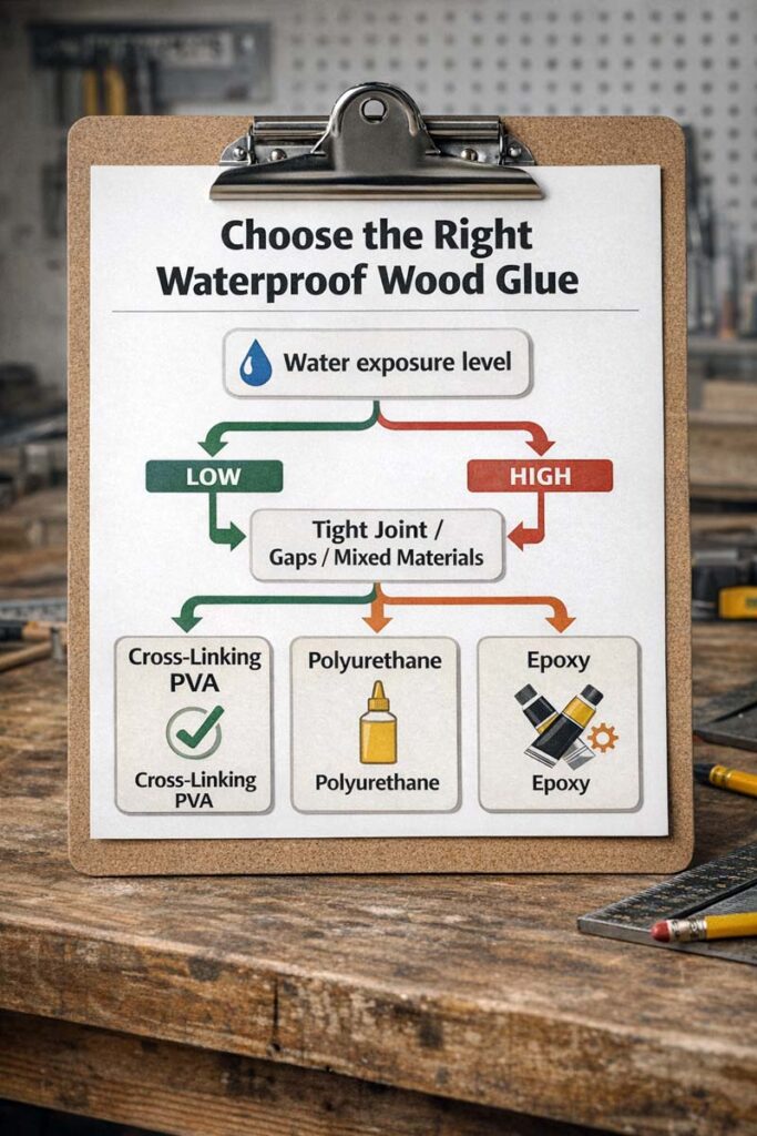 quick infographic guide choosing waterproof wood glue for outdoor and wet areas
