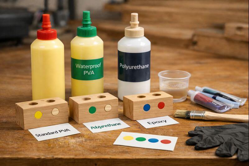 common adhesives for dowel joints