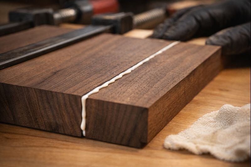 Clamped edge joint with clean squeeze out bead