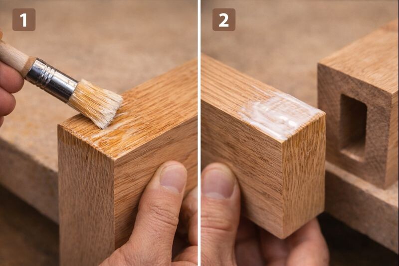 sizing end grain before final glue coat