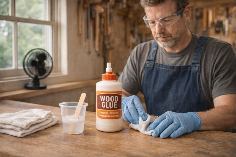 safe handling of woodworking glue in the shop