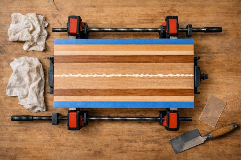 clamping and cleaning squeeze out safely