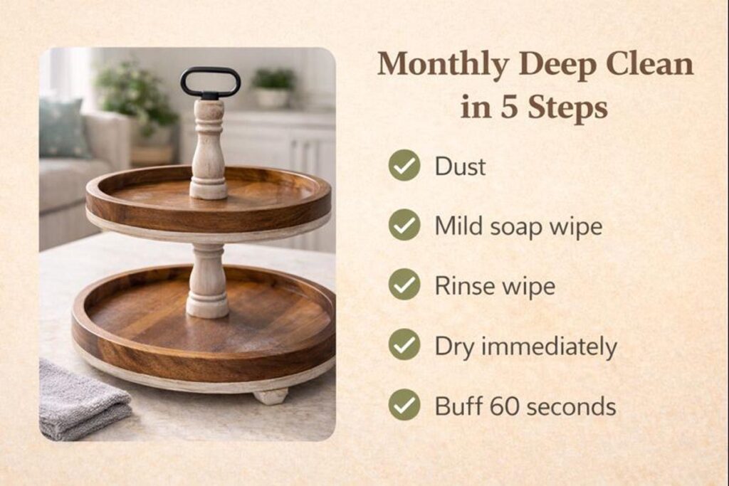 monthly deep clean checklist for keeping trays shiny