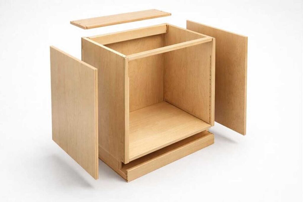 plywood cabinet box parts and joinery layout