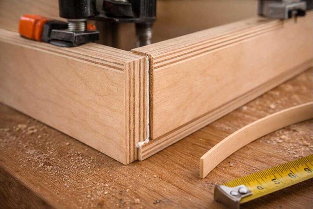 dado rabbet cabinet corner with tight plies