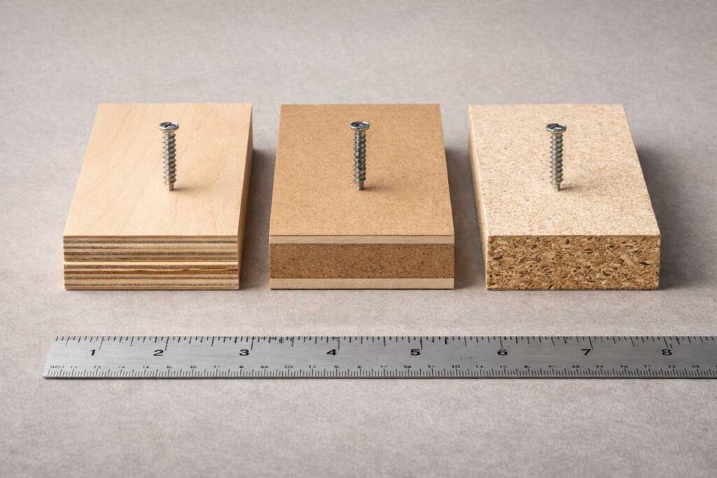 veneer core MDF core and particleboard core samples