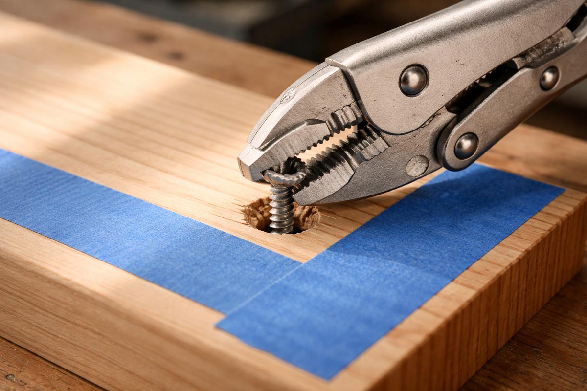 remove a stripped screw from wood