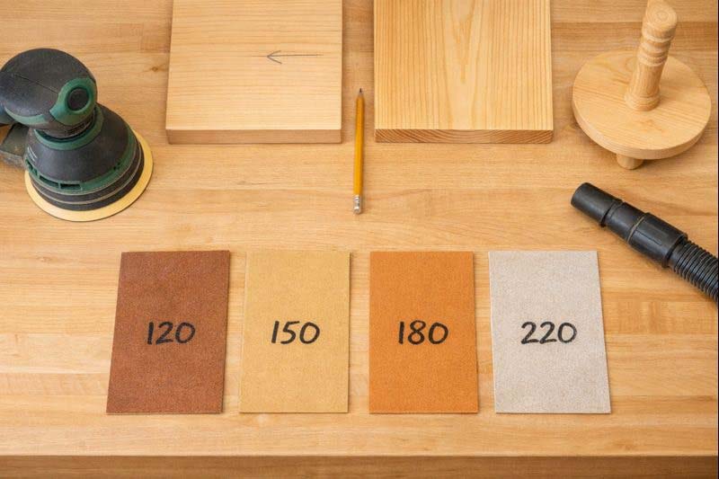 sanding grit setup for pine finishing prep