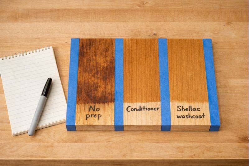 test board comparing conditioner and washcoat results
