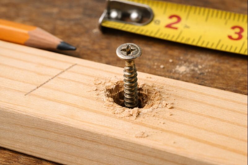 screw spinning in worn wood hole