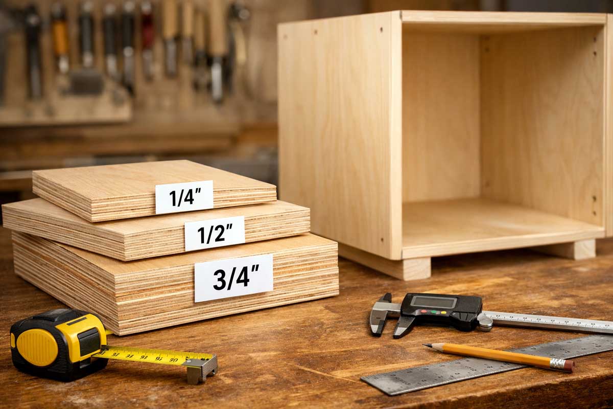 thickness plywood for cabinets