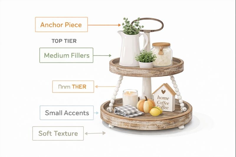 diagram showing top tier and bottom tier placement