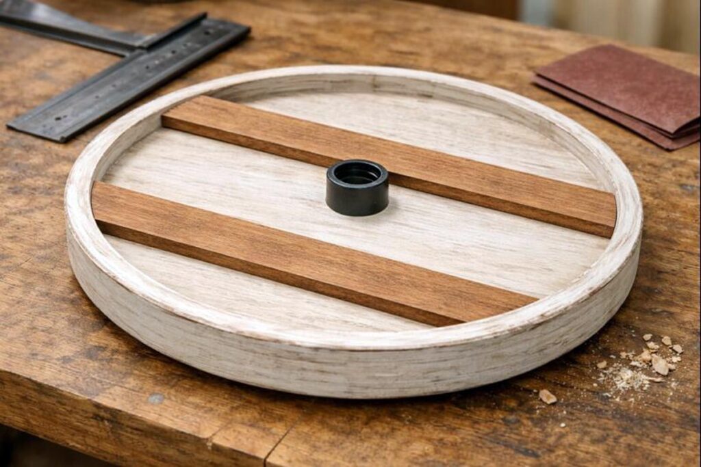 underside tray reinforcement strips with a tighter center opening sleeve