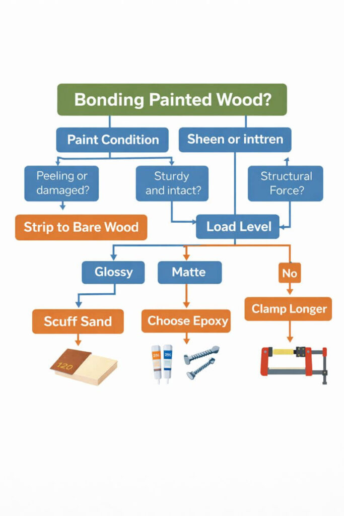 wood glue bond test on painted surface infographic guide