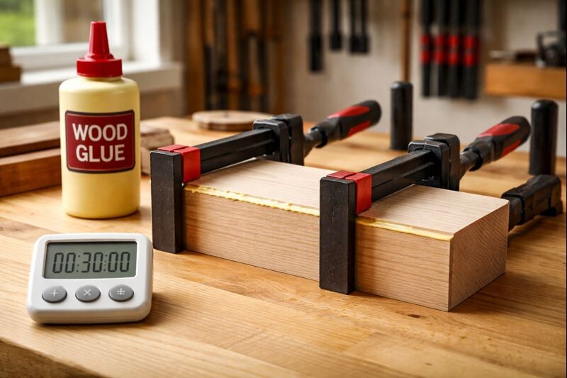 wood glue set time